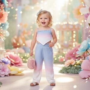 Mini Dreamers Blue and Pink Kids Bottoms